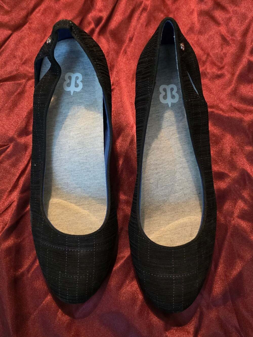 Betabrand On Your Mark Heel Black Plaid Slip-On Pumps Size 9